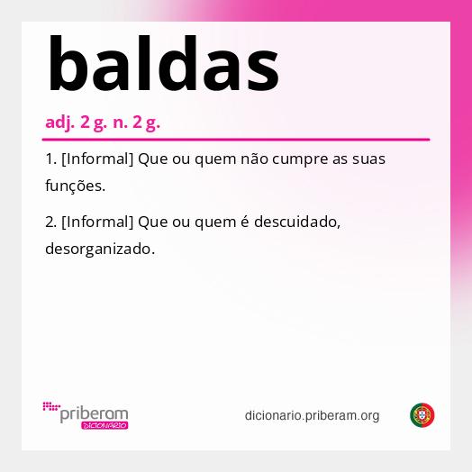 Significado de baldas